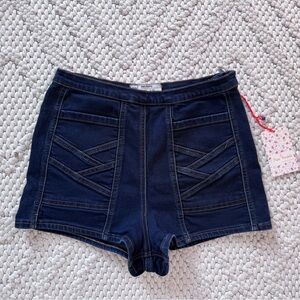 NWT Free People Dark Blue Jean Shorts 26